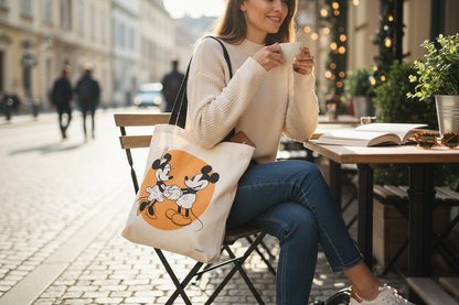 Bolsa Erre Mickey y Minnie Algodón 36x36cm Modelo 3
