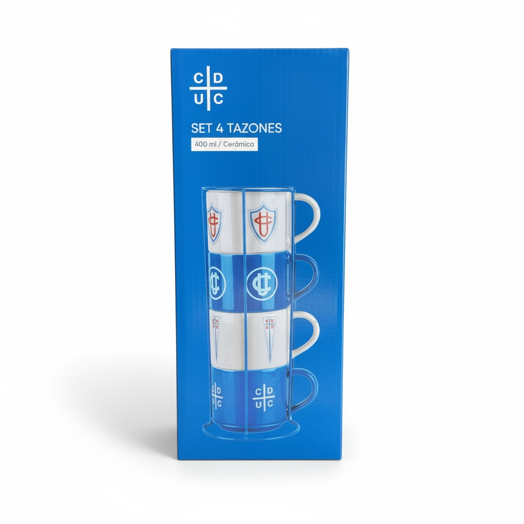 x Mayor Set Catolica 4 Tazones De Colección 400ml