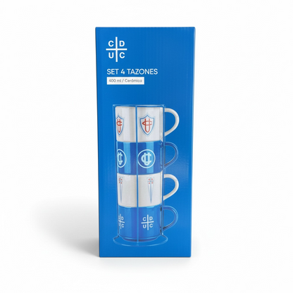 x Mayor Set Catolica 4 Tazones De Colección 400ml