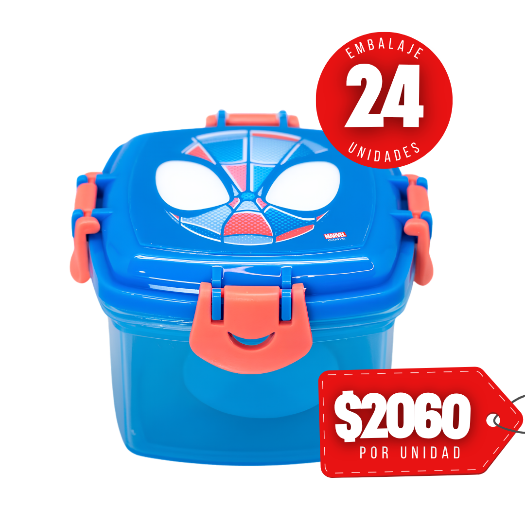 x Mayor Porta Snack Cuadrado Spiderman
