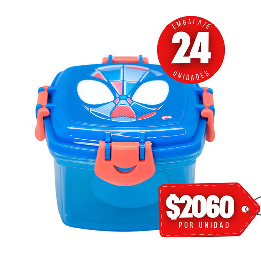 x Mayor Porta Snack Cuadrado Spiderman