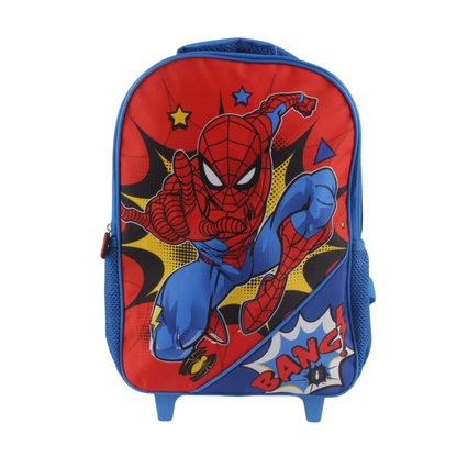 Mochila Infantil Con Ruedas 15" Spiderman Rojo