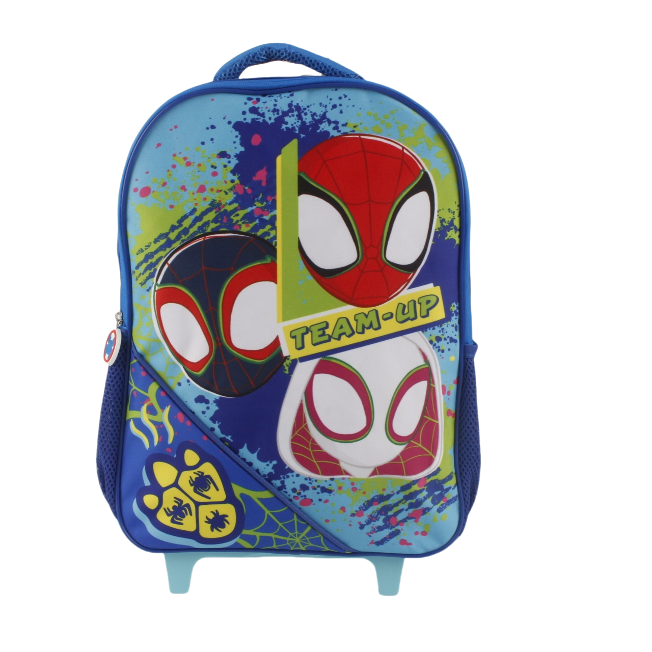 Mochila Infantil Con Ruedas 15" Spidey Azul Spiderman