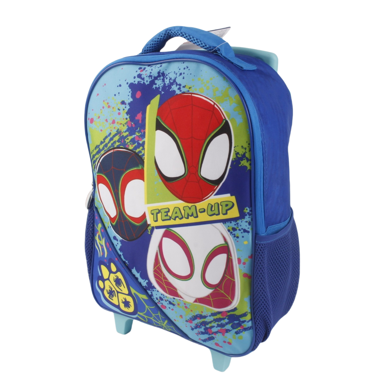 Mochila Infantil Con Ruedas 15" Spidey Azul Spiderman