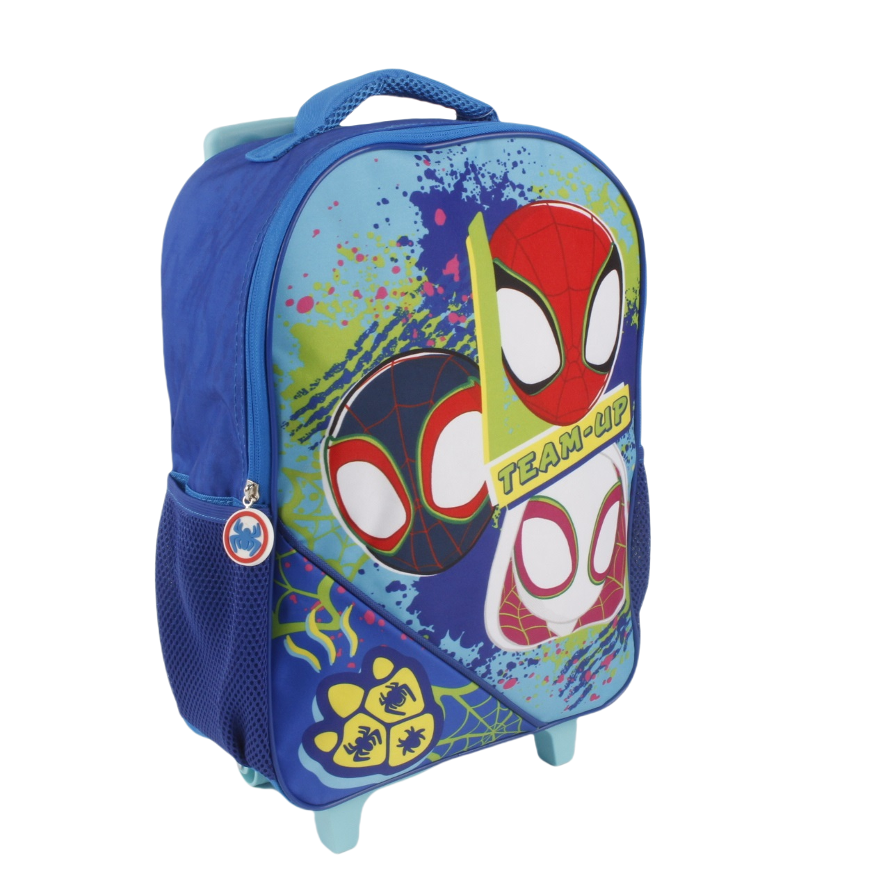 Mochila Infantil Con Ruedas 15" Spidey Azul Spiderman