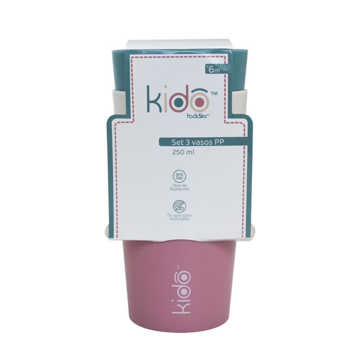 Set 3 Vasos PP 250ml Kido