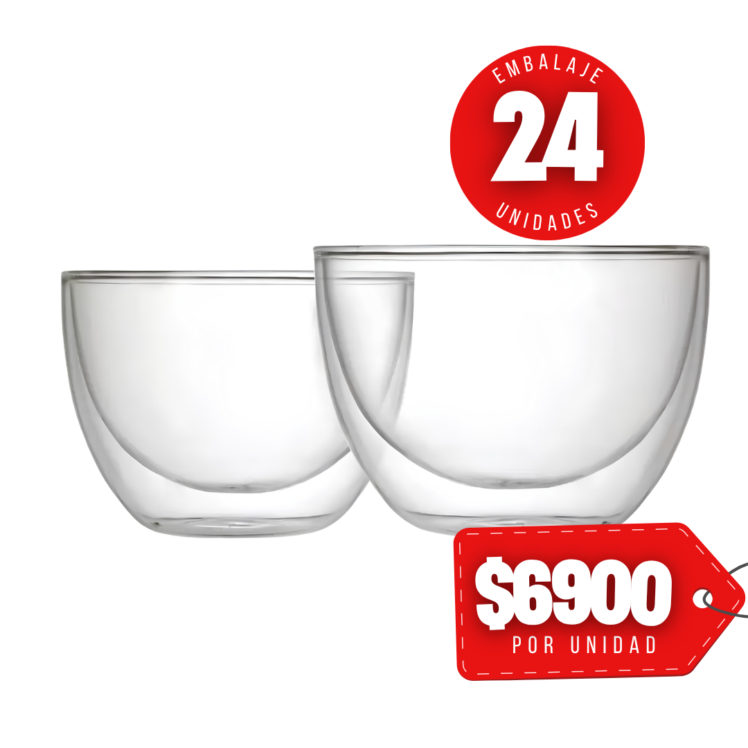 x Mayor Set 2 Bowl Doble Pared Glasso