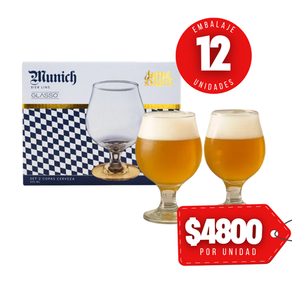 x Mayor Set 2 Copas Cerveza 495ML Munich Glasso