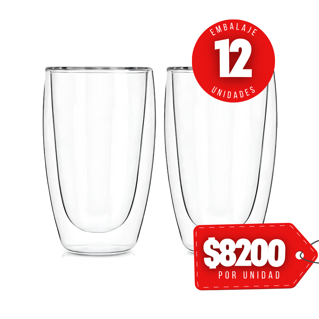 x Mayor Set 2 Vasos Latte 473ml Glasso
