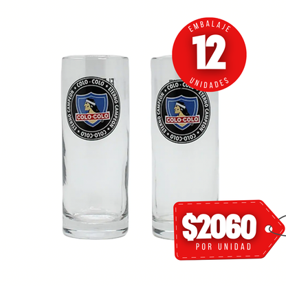 x Mayor Set 2 Vasos Pc Colo Colo