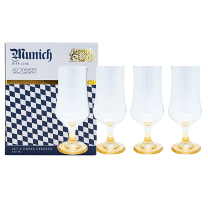 x Mayor Set 4 Copas Cerveza 400ML Munich Glasso