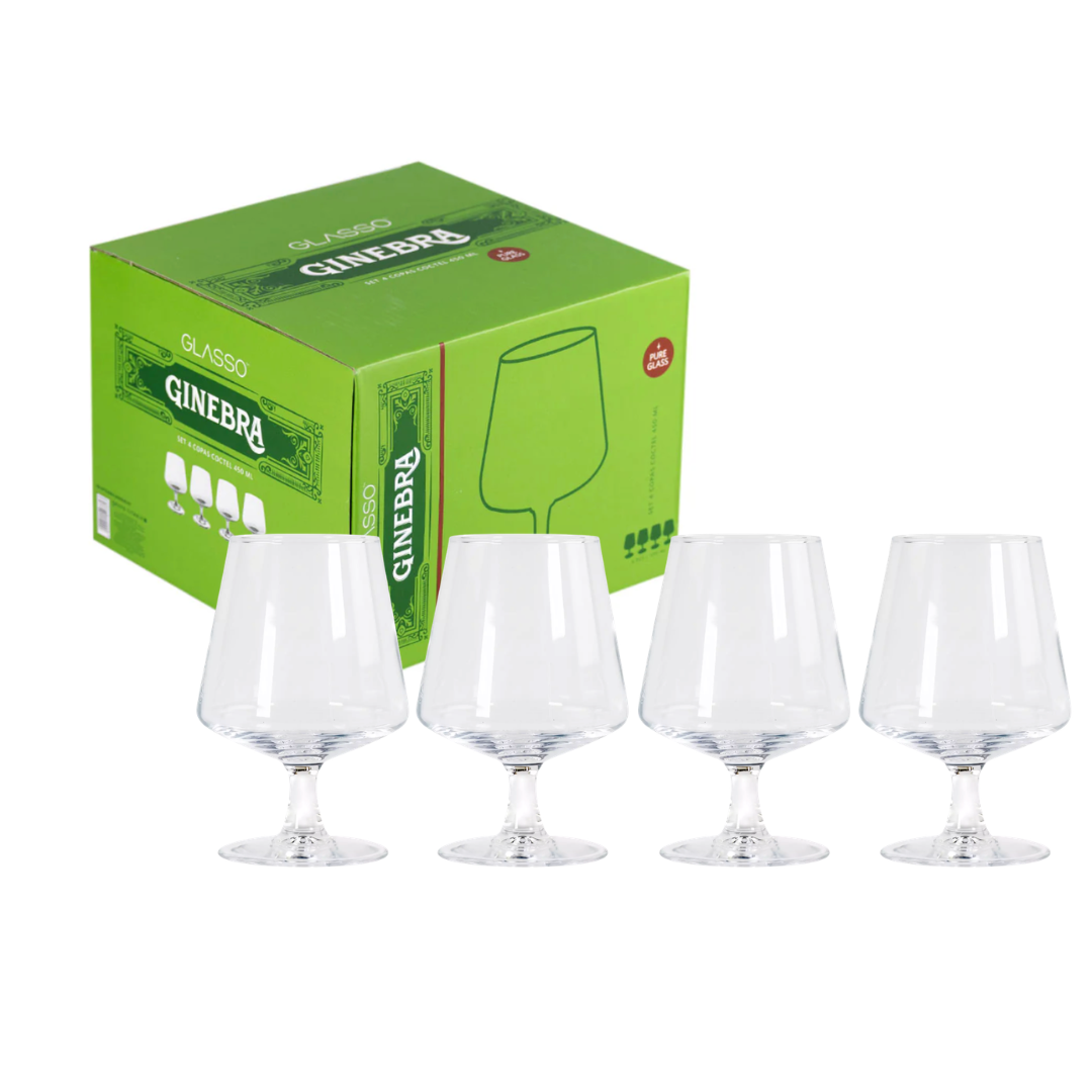 x Mayor Set 4 Copas Coctel 450cc Ginebra Glasso