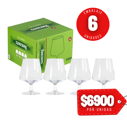 x Mayor Set 4 Copas Coctel 450cc Ginebra Glasso