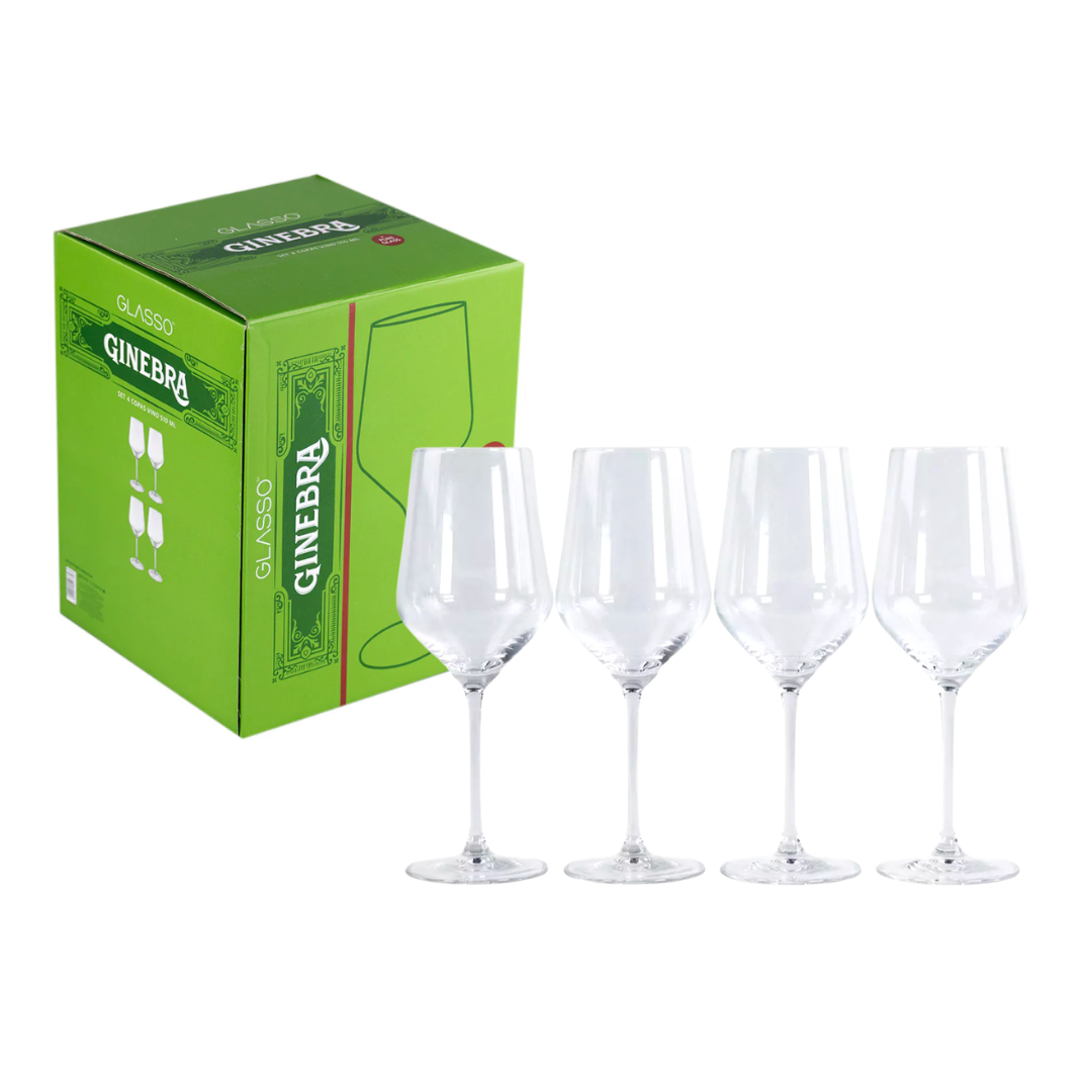 x Mayor Set 4 Copas Vino 510cc Ginebra Glasso