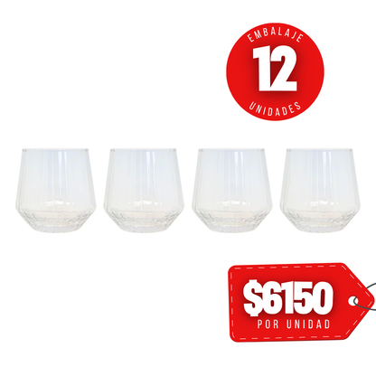 x Mayor Set 4 Vasos 370ML Zaphire Glasso
