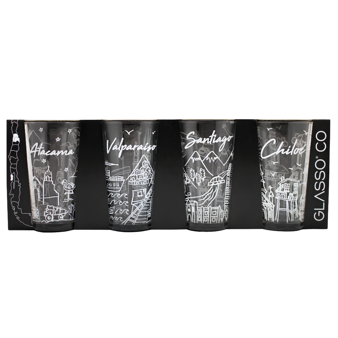 x Mayor Set 4 Vasos Chile Collection Glasso