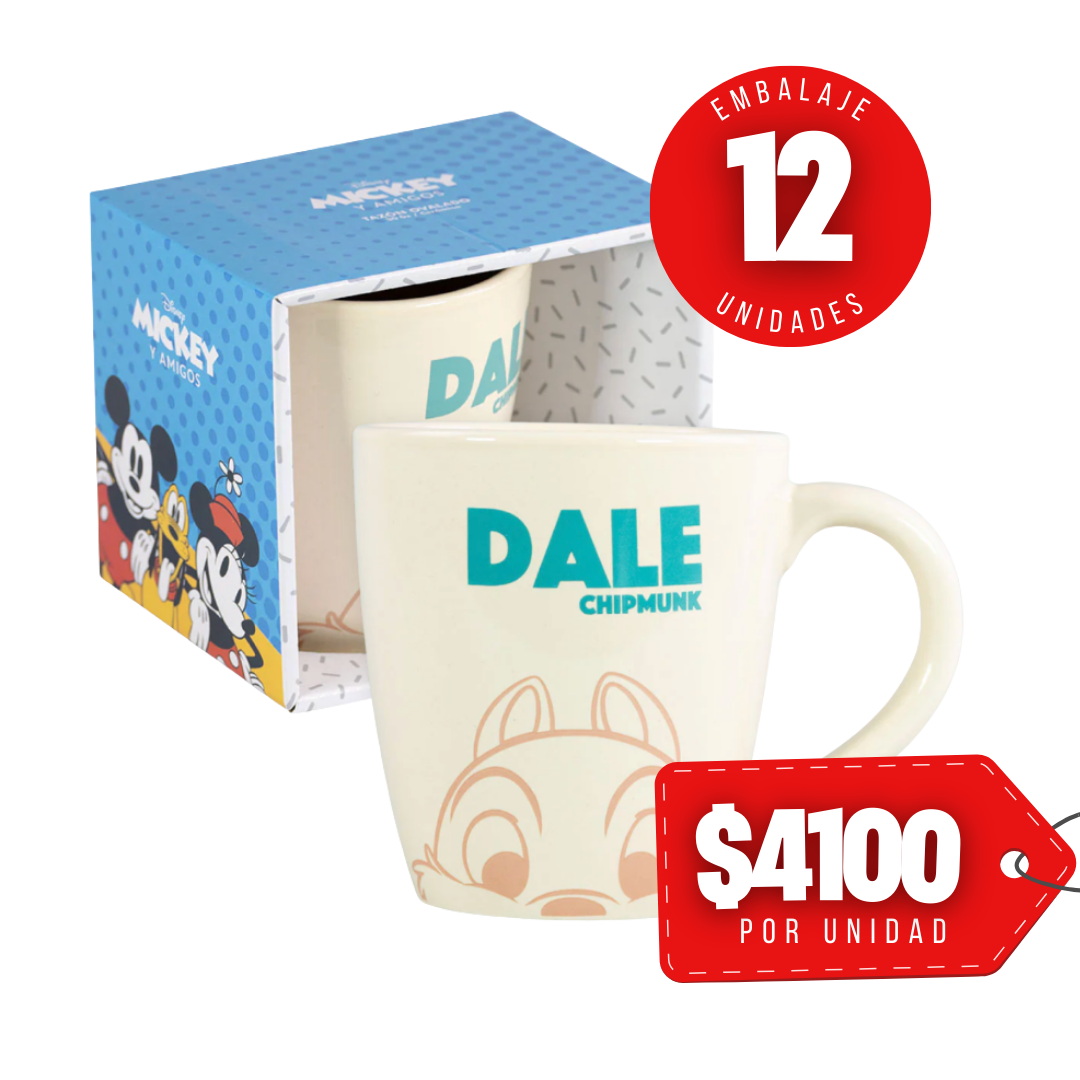 x Mayor Tazon Chip y Dale Ovalado 30oz Caja Summer Disney