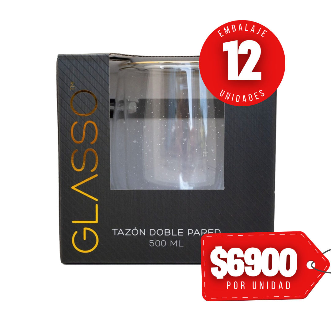 x Mayor Tazón Doble Pared 500 Ml Stars Glasso