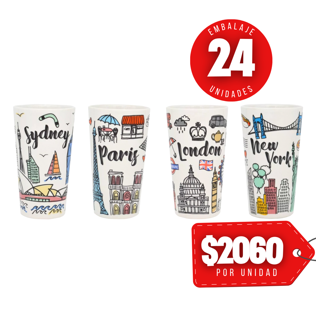 x Mayor Tazon Latte City Collection Glasso