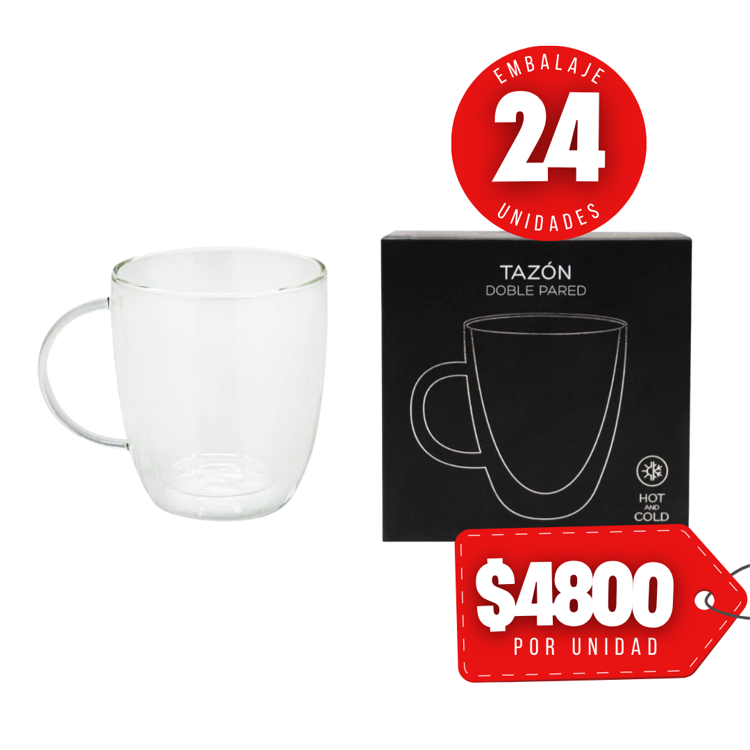 x Mayor Tazon Vidrio D. Pared 470ml Glasso