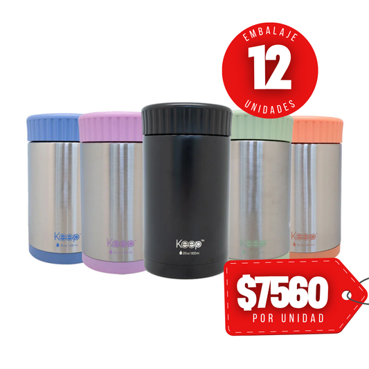 x Mayor Termo Comida Colores 0.6l Keep