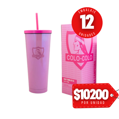 x Mayor Vaso Tumbler Pink Colo Colo