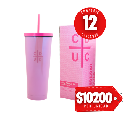 x Mayor Vaso Tumbler Pink U Catolica