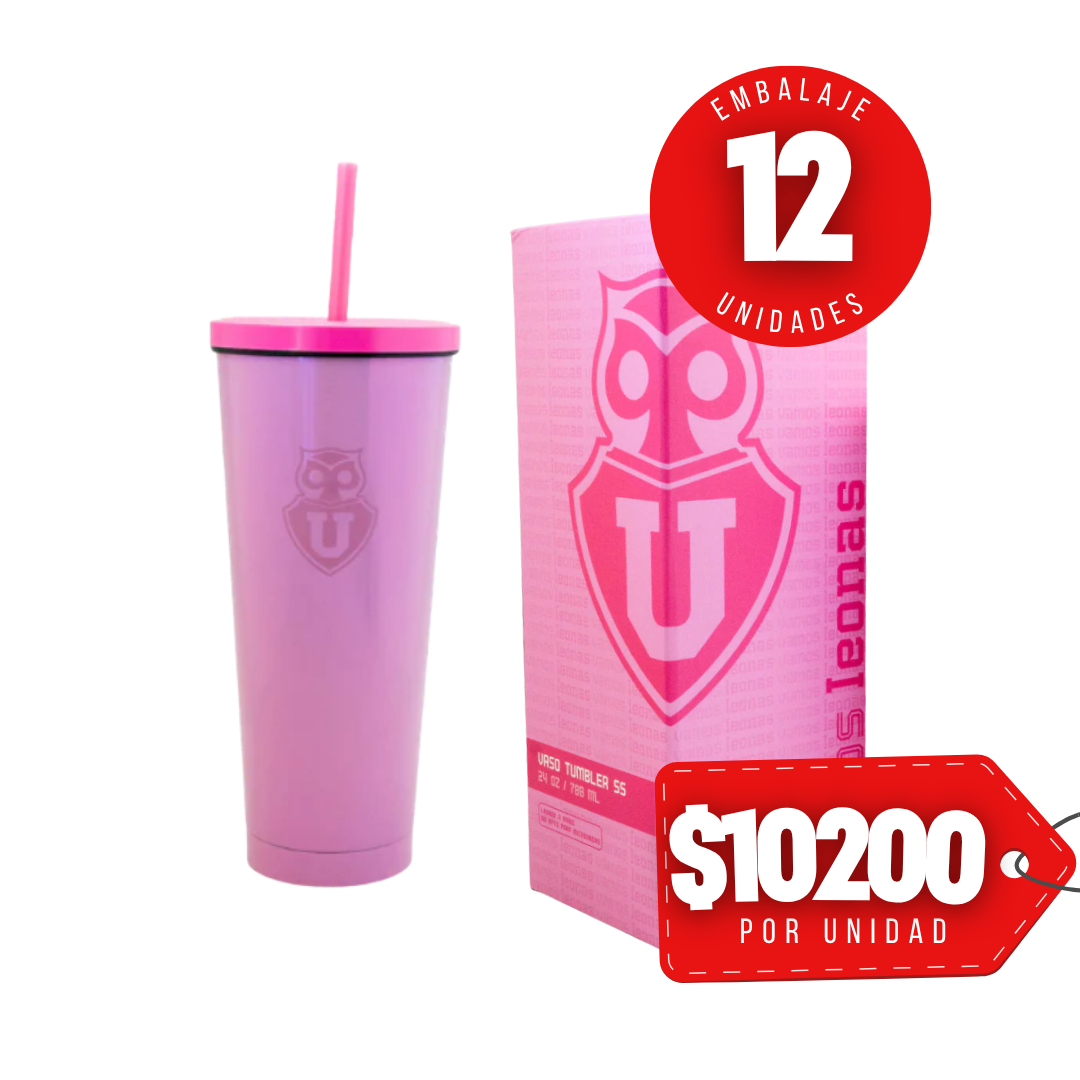 x Mayor Vaso Tumbler Pink U De Chile