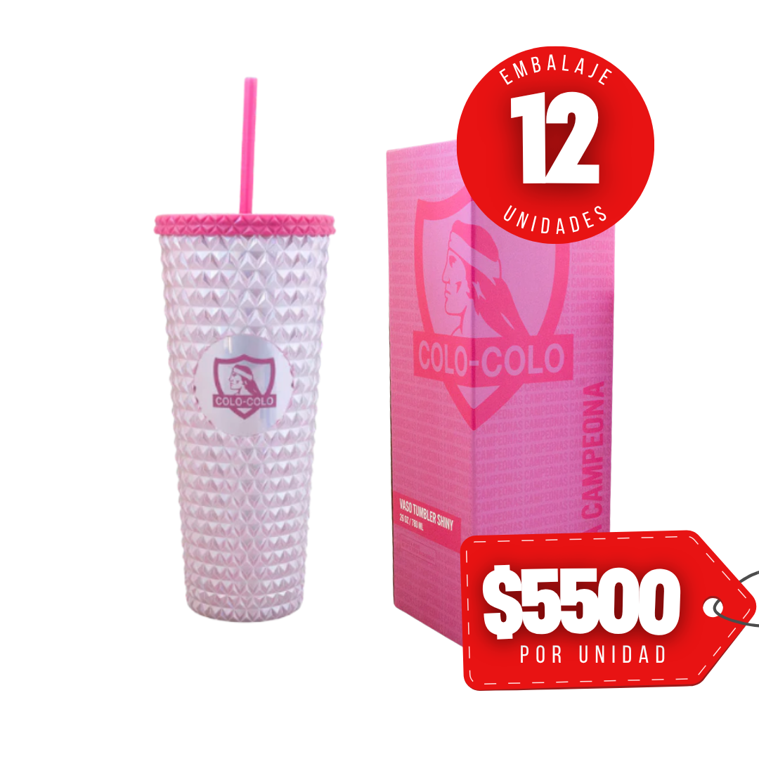 x Mayor Vaso Tumbler Shiny Pink Colo Colo