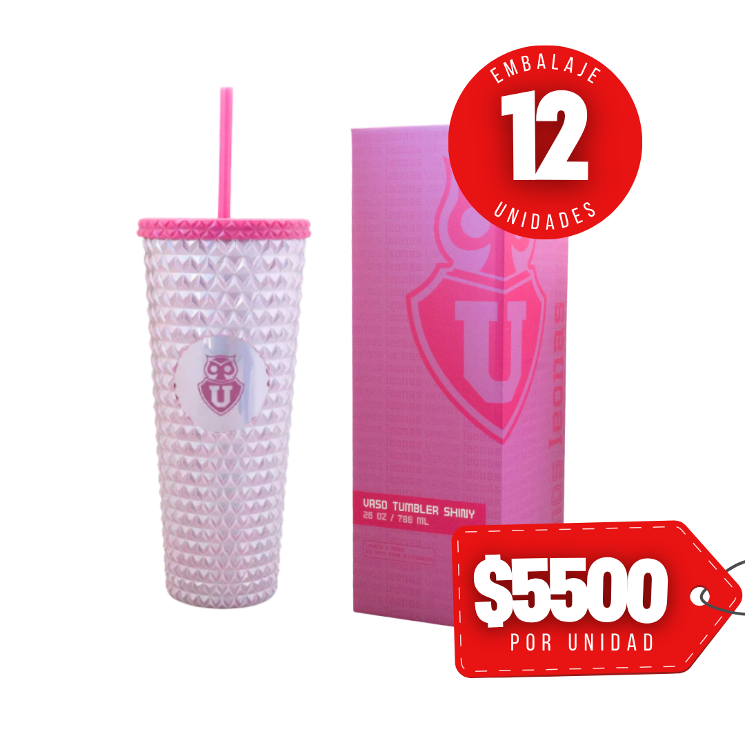 x Mayor Vaso Tumbler Shiny Pink U De Chile