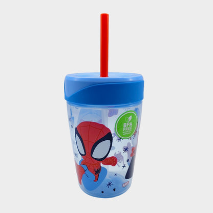 Vaso Bombilla 520ml Spiderman