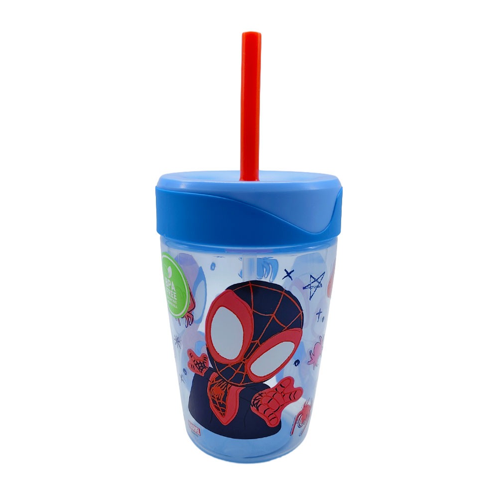 Vaso Bombilla 520ml Spiderman