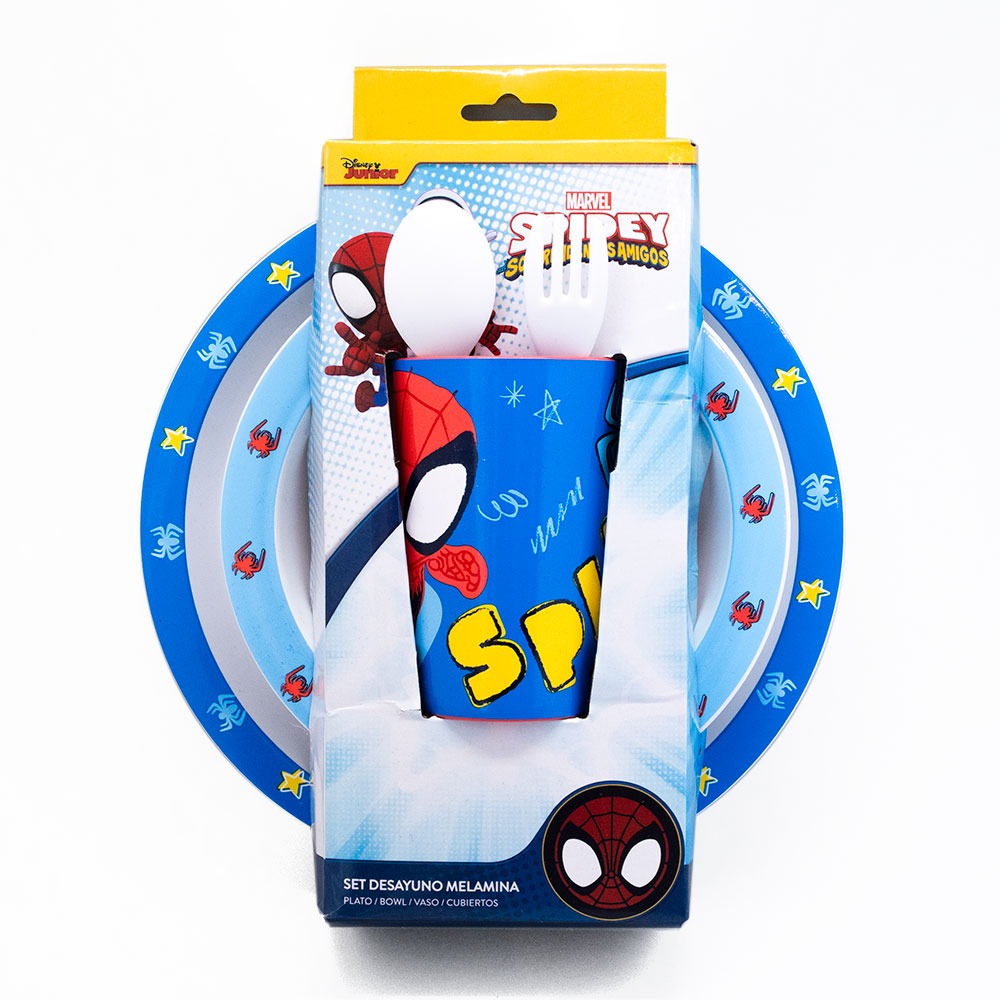 x Mayor Set Desayuno Pp Spiderman
