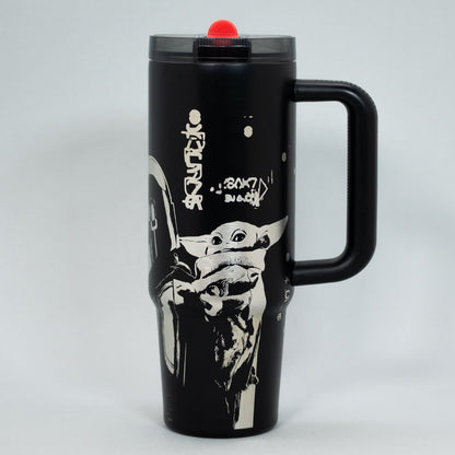 x Mayor Mug Termico 30 Oz Black Star Wars Mandalorian Yoda