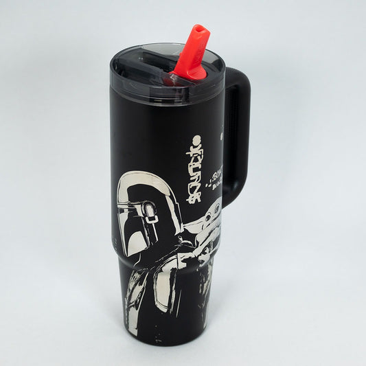 Mug Termico 30 Oz Black Star Wars Mandalorian Yoda