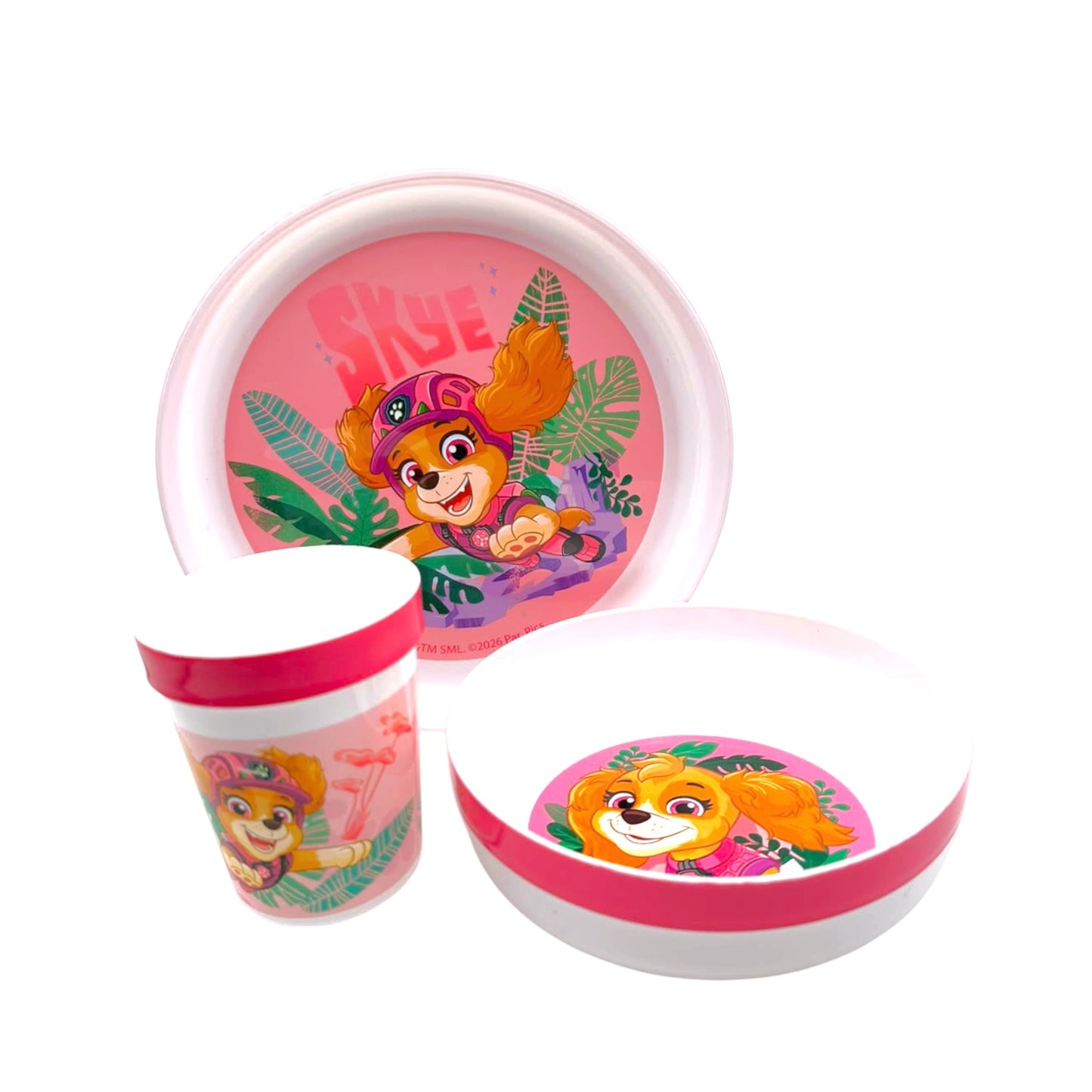 Set Vajilleria 3 Piezas Paw Patrol Skye