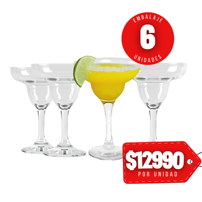 x Mayor Set 4 Copas Margarita Glasso